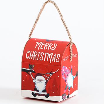カスタム卸売クリエイティブ クリスマス ギフト折りたたみハンドバッグ クリスマス アップル ペーパー バッグ