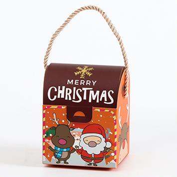 カスタム卸売クリエイティブ クリスマス ギフト折りたたみハンドバッグ クリスマス アップル ペーパー バッグ