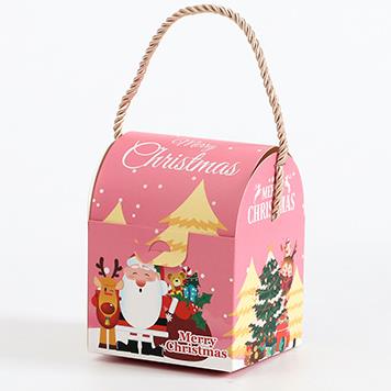 カスタム卸売クリエイティブ クリスマス ギフト折りたたみハンドバッグ クリスマス アップル ペーパー バッグ