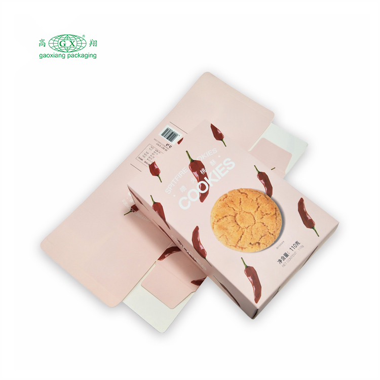 卸売カスタムロゴデザインナッツ＆カーネル紙箱食品ビスケット包装紙箱