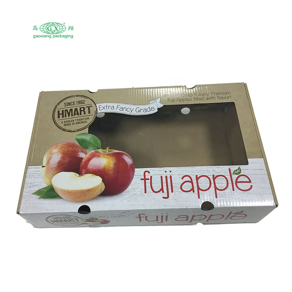 果物と野菜用のカスタム リサイクル可能なカラフルな段ボール箱の配送ボックス