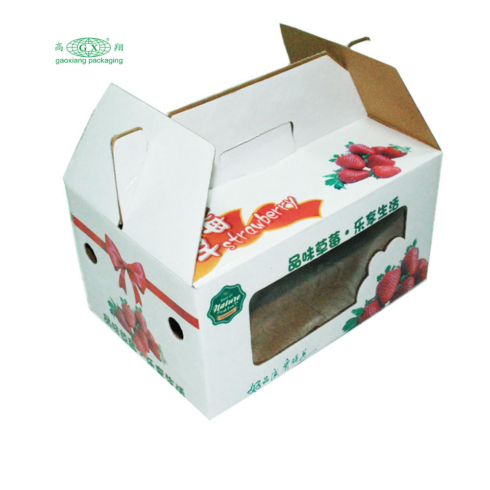 果物と野菜用のカスタム リサイクル可能なカラフルな段ボール箱の配送ボックス