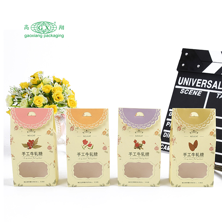 切妻形キャンディナッツチョコレートビスケット包装紙箱窓付き